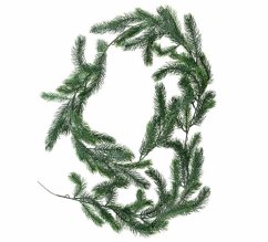 Vánoční dekorace girlanda borovice 180 cm matná zelená