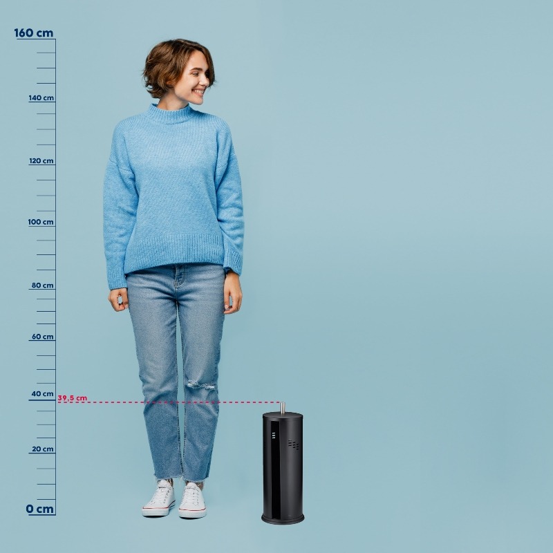 Držiak WC papiera Swing, čierna 14,5x39,5 cm