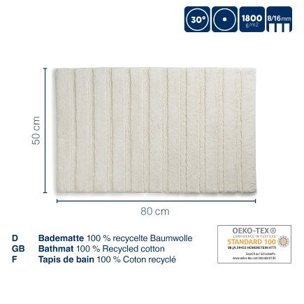 Koupelnová předložka Megan 100% bavlna mechově zelená 80,0x50,0x1,6cm