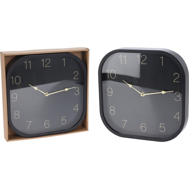 Ceas de perete 30 x 30 cm negru
