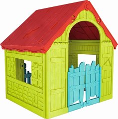 Záhradný domček Keter WONDERFOLD PLAYHOUSE červený / zelený / modrý