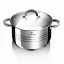 Caserolă cu capac din oțel inoxidabil 16 cm Linia Gourmet