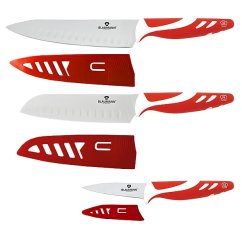 Súprava nožov Blaumann s nepriľnavým povrchom 3 ks červená
