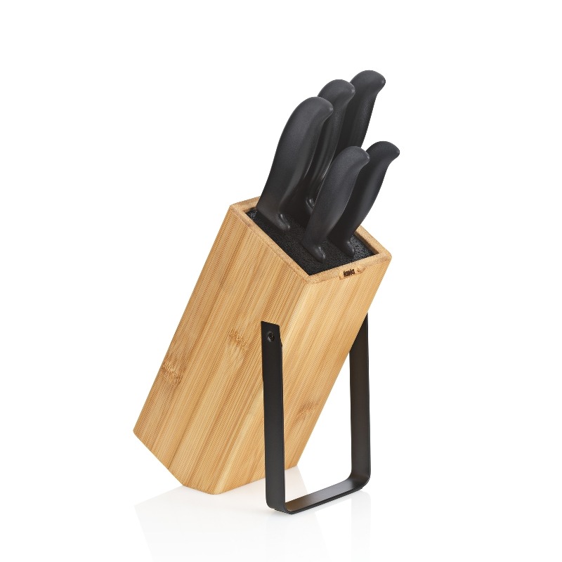 Bloc de cuțite Kiril negru 24,0x11,0x21,0cm