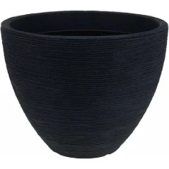 Ghiveci cu nervuri 40 x 31 cm antracit