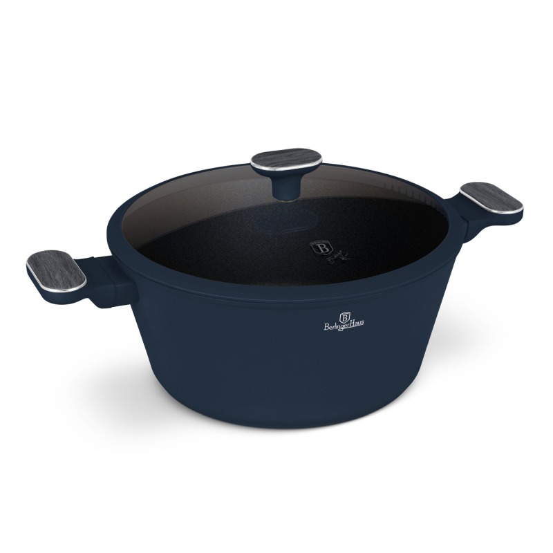 Kastrol s titanovým povrchem a poklicí 28 cm Deep Sea Collection