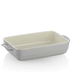 Miska na zapekanie keramická MALIN 32 x 19 cm sivá
