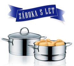 Hrnec napařovací s poklicí nerez CAILIN 20 cm, 2,5 litru