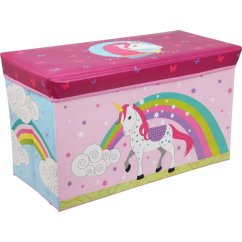 Úložný box jednorožec 60 × 30 × 35 cm růžová