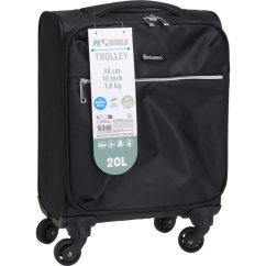 Bagaj de mana pe roti pentru avioane 20 l negru