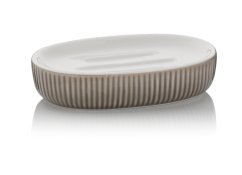 Miska na mydlo Ava keramika šedá