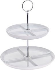 Etažér dvojposchodový porcelánový