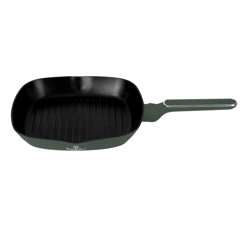 Pánev grilovací s titanovým povrchem a poklicí 28 cm Matte Green Collection