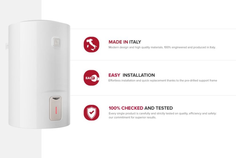 Boiler electric mediu 100L LYDOS DUNE R 100 V 1.5K PL EU