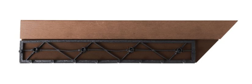 Bandă de tranziție G21 Cherry pentru plăci WPC, colț 38,5 x 7,5 cm (dreapta)