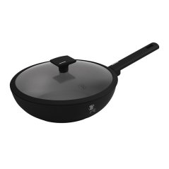 Panvica WOK s titánovým povrchom a pokrievkou 28 cm Matte Black Collection