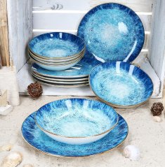 Farfurie adâncă pentru supă set de 6 porțelan 20 cm OCEAN