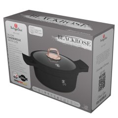 Kastrol s titanovým povrchem a poklicí 24 cm Black Rose Collection Kastrol s titanovým povrchem a poklicí 24 cm Black Rose Collection