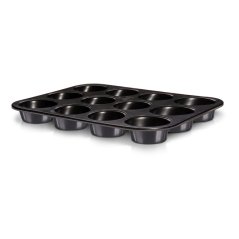 Tavă pentru brioșe Carbon Pro Collection cu 12 bucăți, învelită în titan