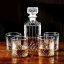 Set whisky cu decantor set de 4 bucati sticla taiata