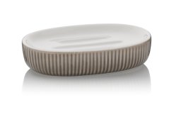 Miska na mýdlo Ava keramika šedá