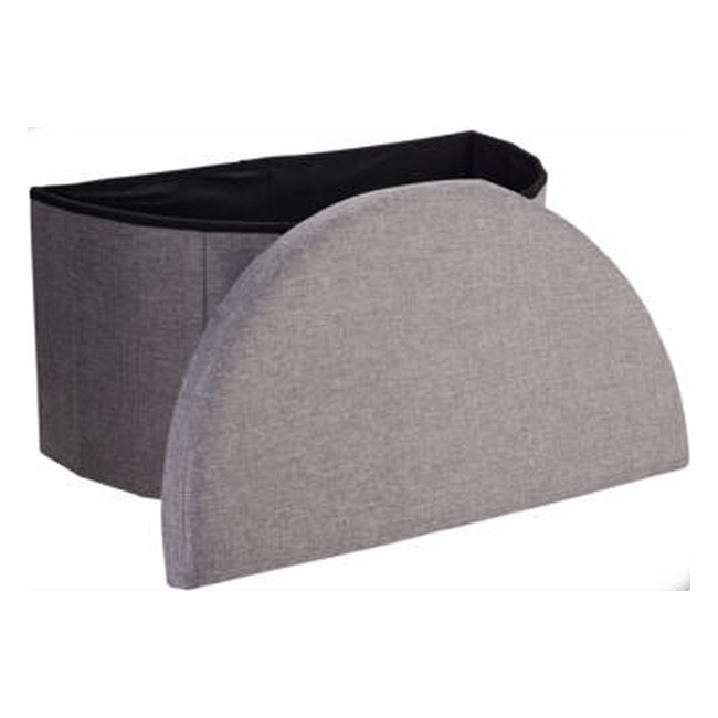 Taburet cu spațiu de depozitare 69 × 38 cm, gri