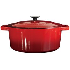 Tavă de copt din fontă 28 cm, linie metalică Burgundy