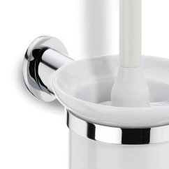 WC štětka s držákem MAKIRA chromovaná mosaz 43 cm