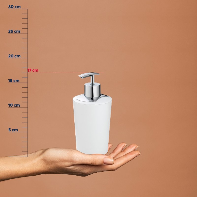 Dávkovač mydla MARTA plastik čierna H 17cm / Ř 8cm / 350