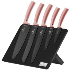 Súprava nožov s magnetickým stojanom 6 ks I-Rose Edition
