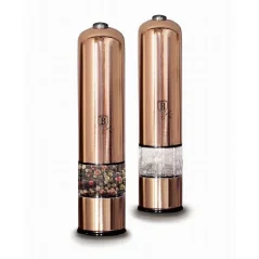 Râșniță electrică de piper și sare, set de 2 bucăți Rosegold Metallic Line