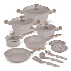 Sada nádobí s titanovým povrchem 15 ks Taupe Nordic Collection