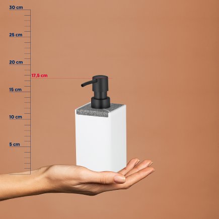 Dávkovač mýdla Cube polyresin bílá 300 ml