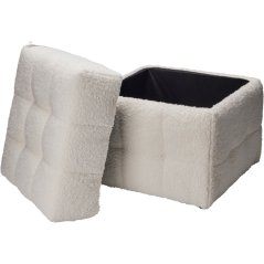 Taburet 38 × 38 × 37 cm hnědá