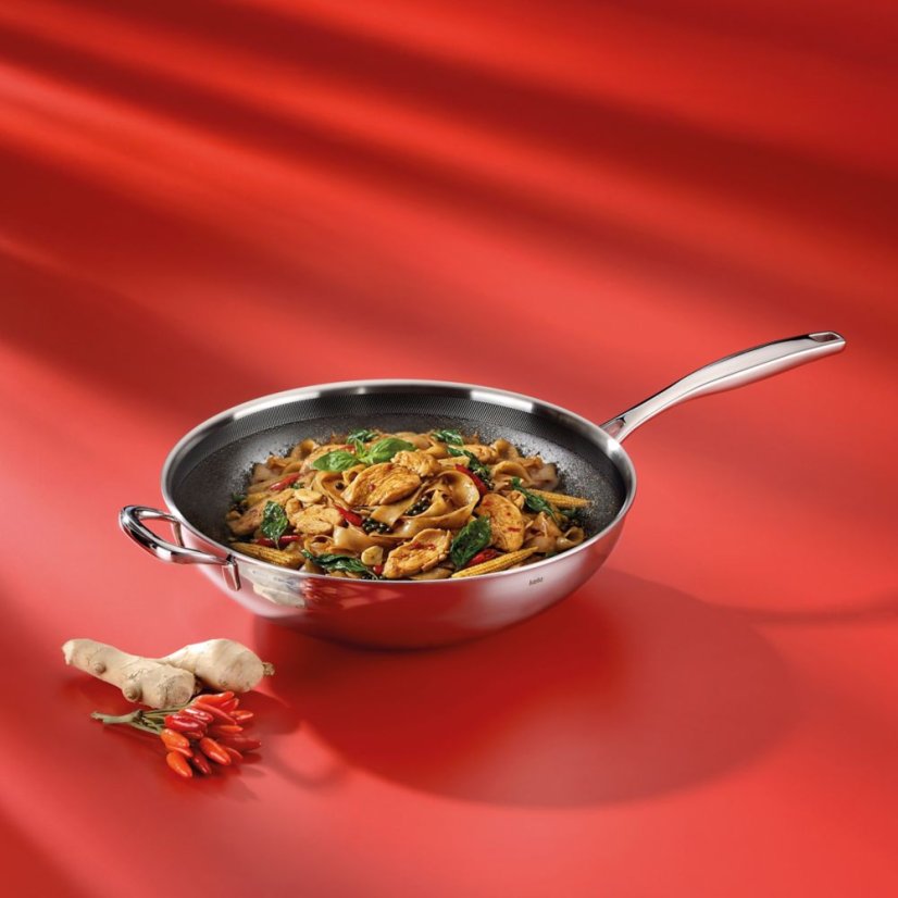 Nerezový wok Flavoria 32 cm, 4,5 l