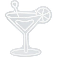 Dekorace svítící nástěnná 30 × 38 cm coctail citron