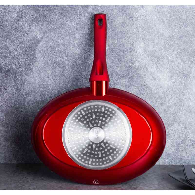 Pánev na ryby a steaky s mramorovým povrchem 35 cm Burgundy Metallic Line