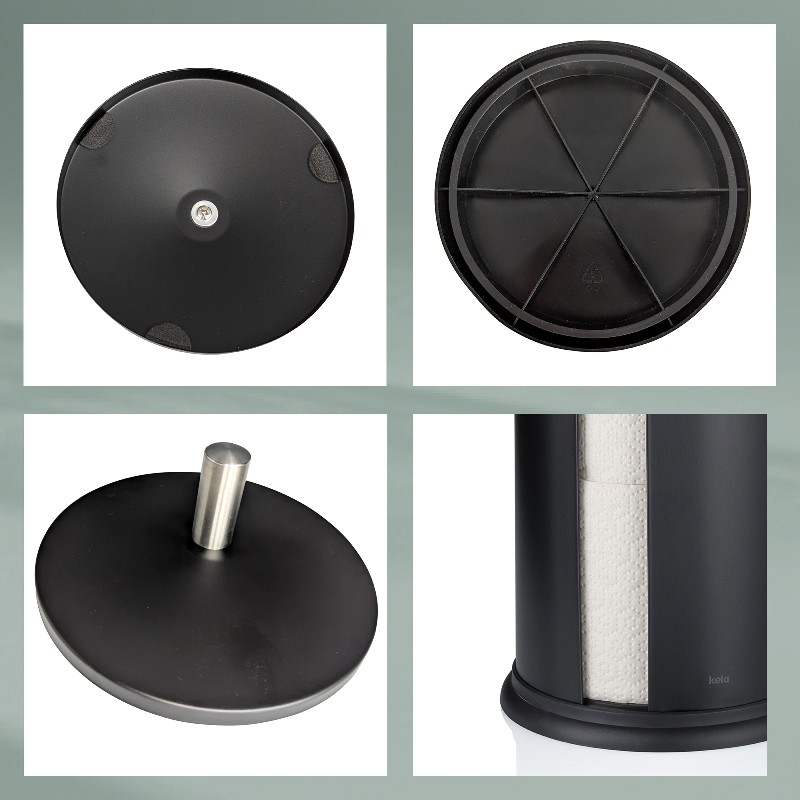 Držiak WC papiera Swing, čierna 14,5x39,5 cm