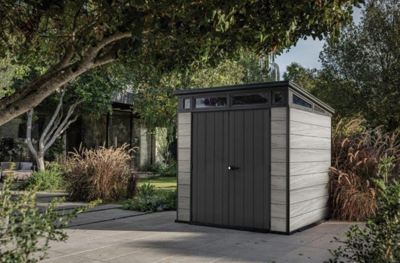 Casă de grădină Keter PENT Signature 7x7 Storm Grey, cu podea