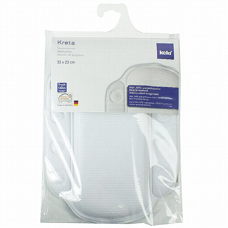 Almohada de baño KRETA 32 x 23 cm blanca