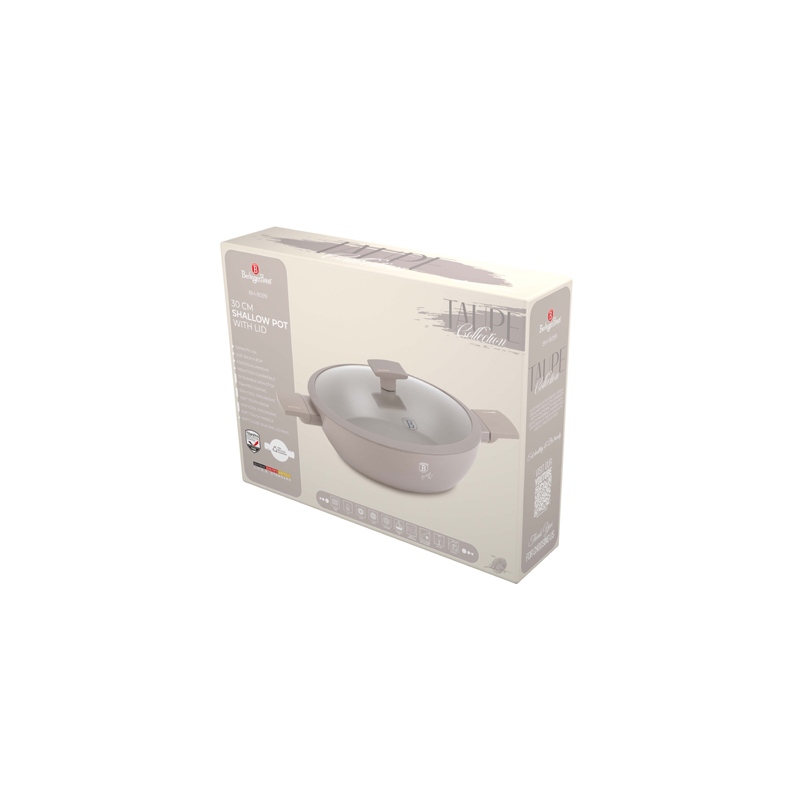 Pánev s titanovým povrchem a poklicí  32 cm Taupe Collection