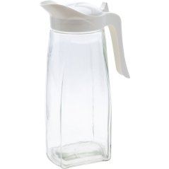 Skleněná konvice na čaj i vodu 1,5 l bílá