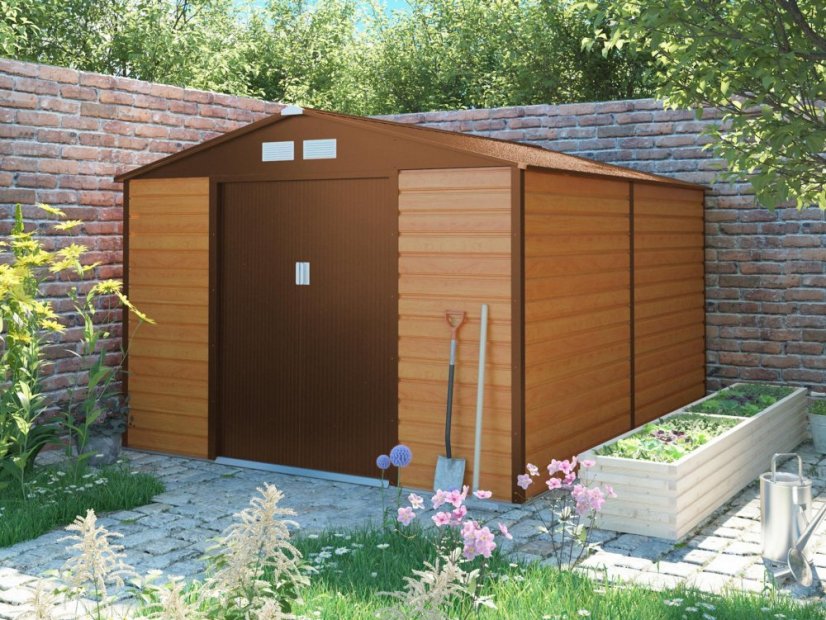 Casuta de gradina G21 GAH 884 - 277 x 319 cm, maro