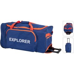 Cestovní taška na kolečkách 75 l modro oranžová