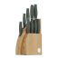 Sada nožů se stojanem BAMBOO 10 ks Matte Green Collection