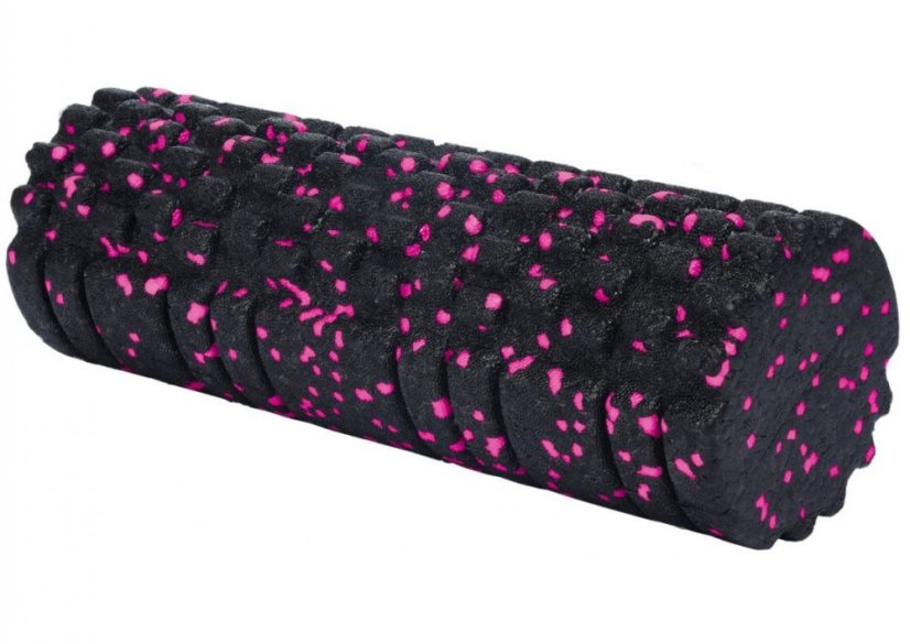 Jóga válec pěnový Foam Roller s výstupky 10 x 30 cm růžová