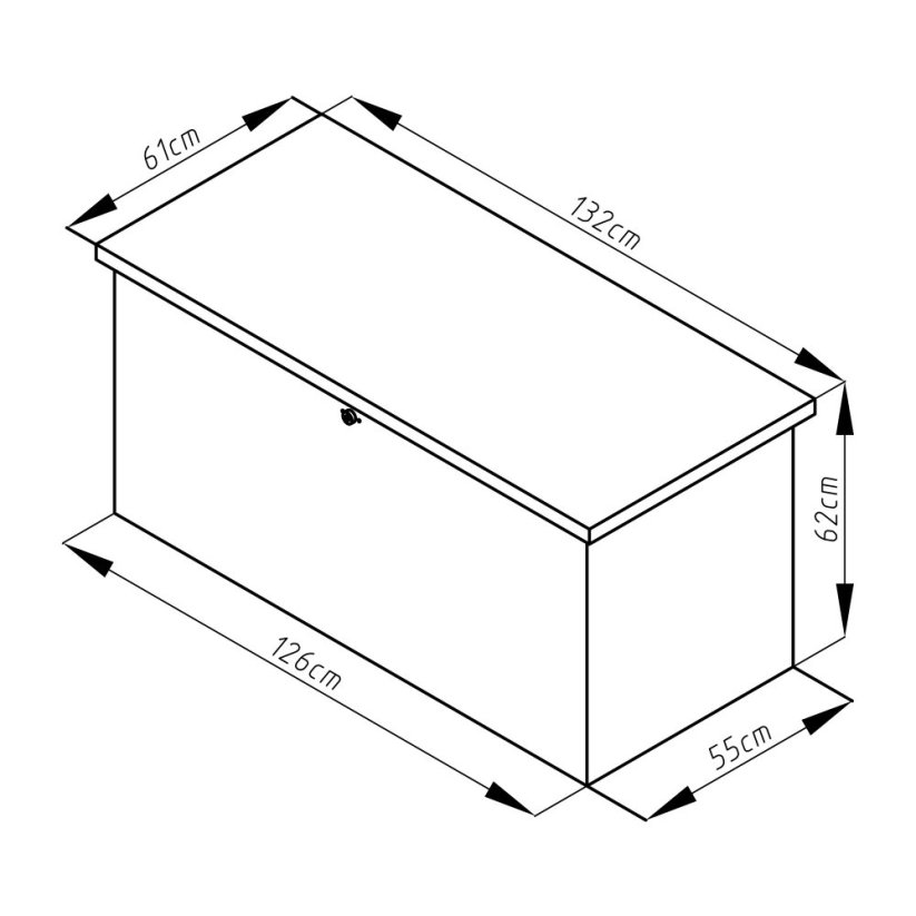 Záhradný box G21 Denver 400 L, šedý plechový