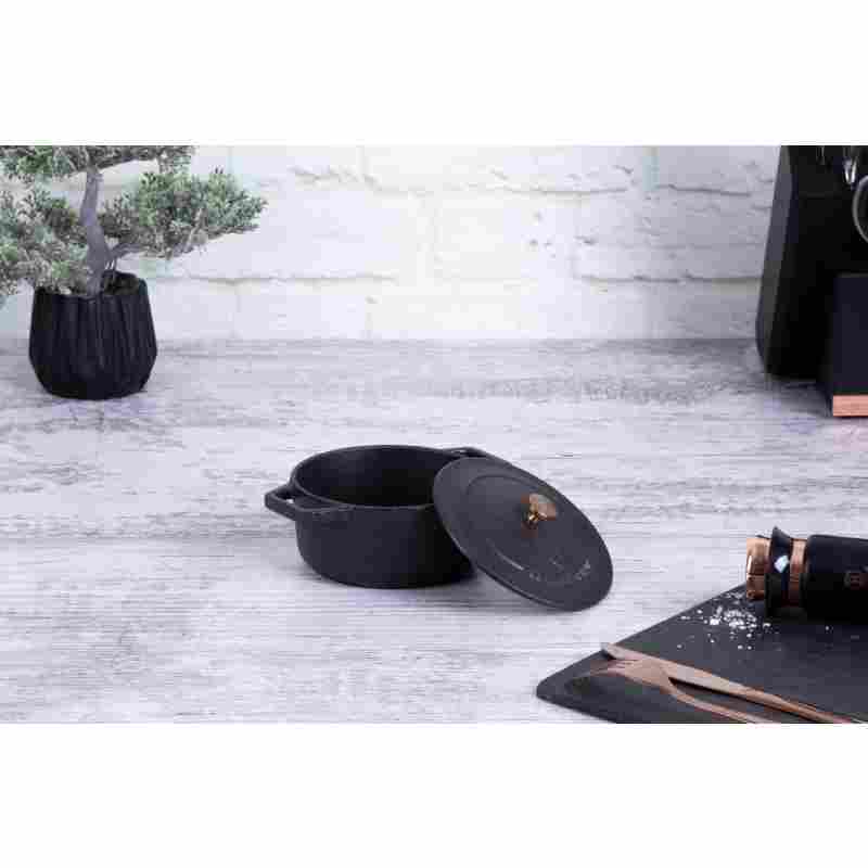 Pekáč litinový s poklicí 12 cm Black Rose Collection