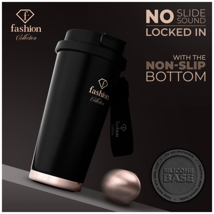 Cană termică din oțel inoxidabil pentru cafea și ceai, 0,5 l, colecția Black Rose