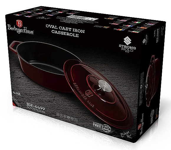 Pekáč litinový s poklicí 30 cm Burgundy Line